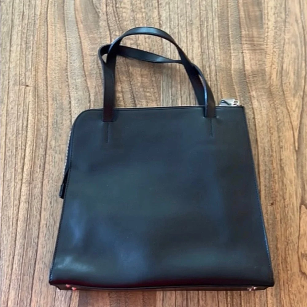 Furla Black Leather Top-Handle Tote